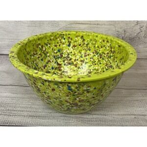 Zak Designs Confetti Melamine Bowl 9" Diameter Bright Lime Green
